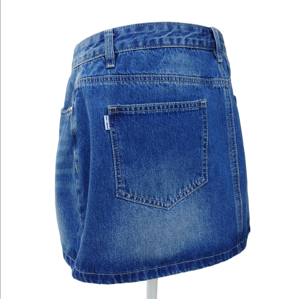 PP-DNM Princess Polly Arrte Mid-Rise Blue Denim Skirt Women's 10 NEW NWT - Picture 11 of 17